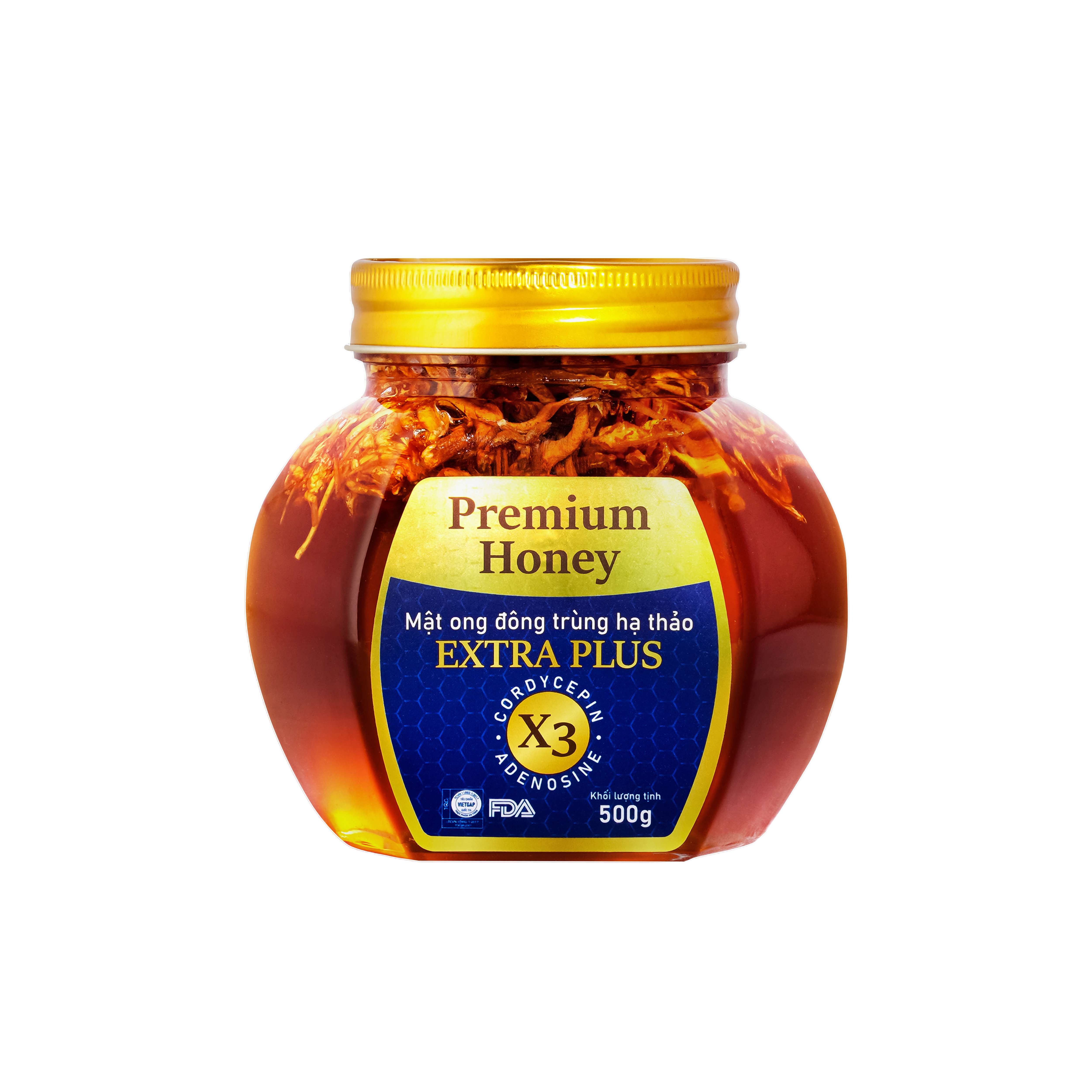 Mật ong đông trùng hạ thảo Extra Plus (500g) - Phân phối chính hãng