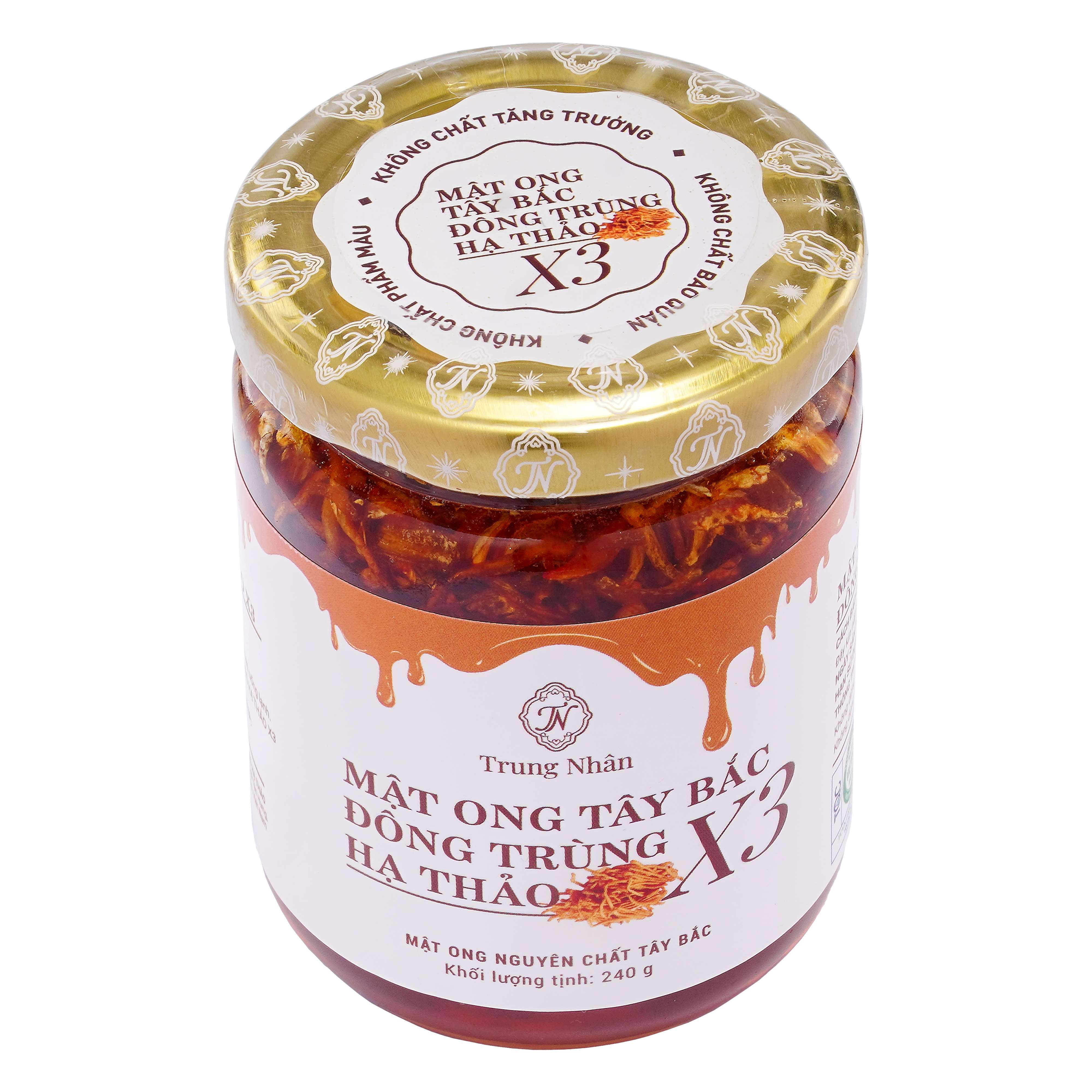 Mật ong Tây Bắc Đông Trùng Hạ Thảo X3 - Không chất tăng trưởng, bảo quản và phẩm màu