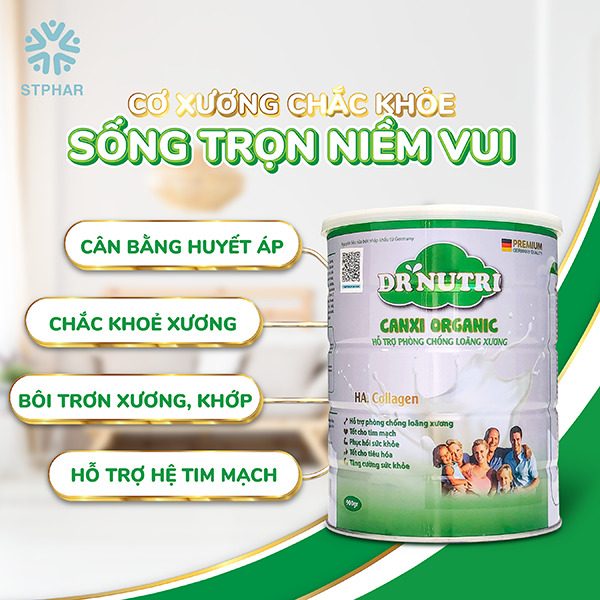Sữa bột Dr. Nutri – Canxi Organic 900gr - Cơ xương chắc khỏe, sống trọn niềm vui