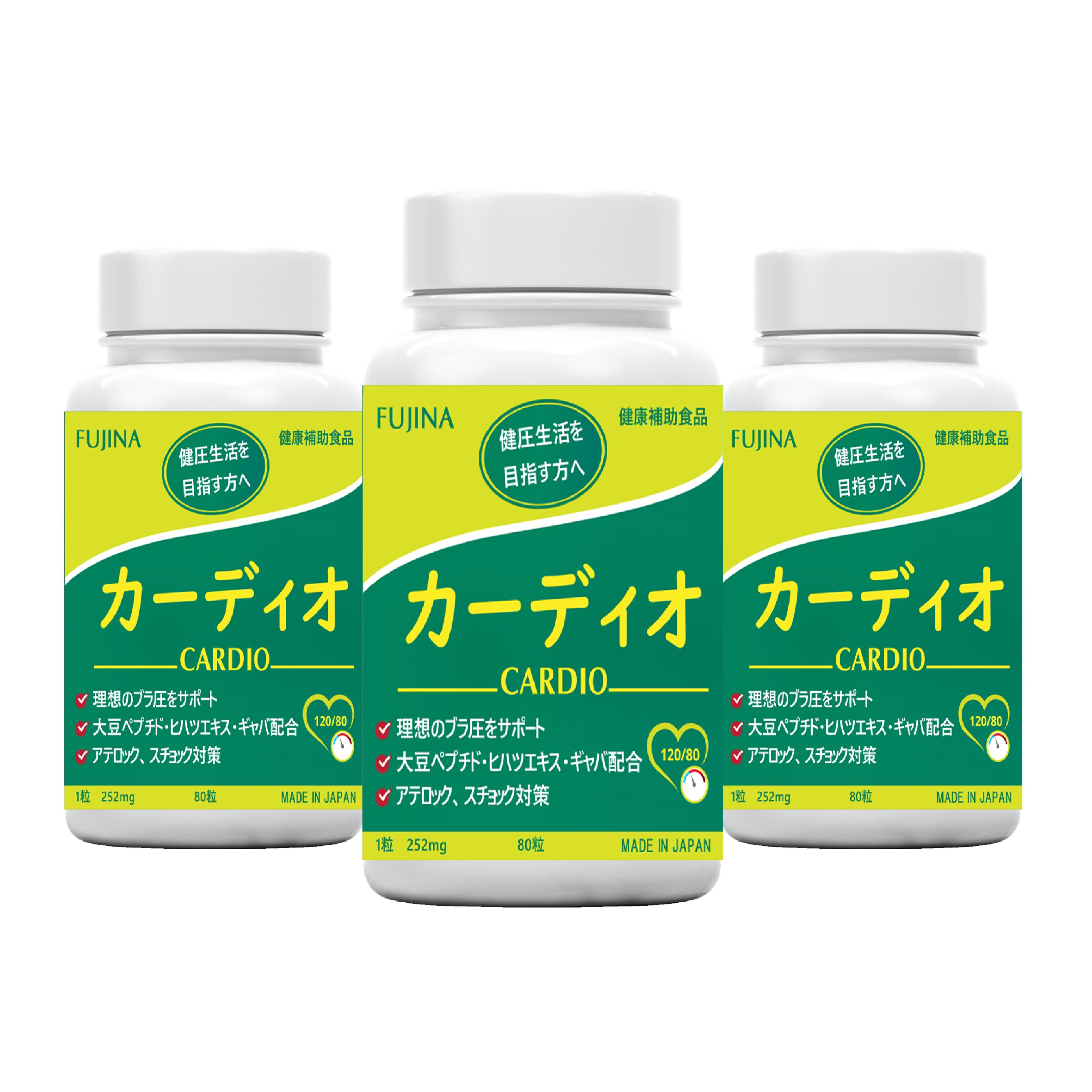 Viên uống hỗ trợ ổn định huyết áp Cardio Fujina (Hộp 80 viên) - Phân phối chính hãng