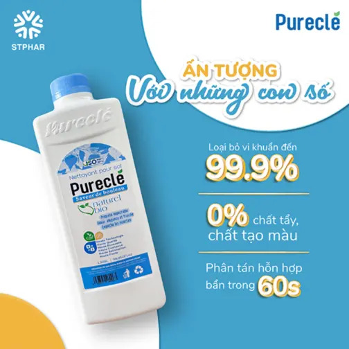 Nước lau sàn hữu cơ đa năng và cô đặc Pureclé 1.38L & 3.8L