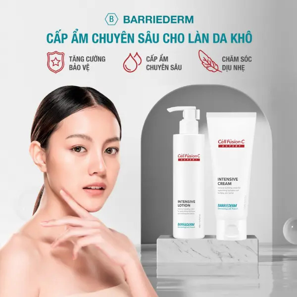 Sữa dưỡng ẩm & giúp phục hồi hàng rào bảo vệ da 200ml - Cell Fusion C Expert Barriederm Intensive Lotion