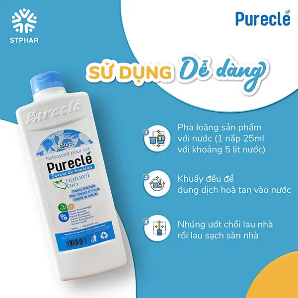 Nước lau sàn đa năng và cô đặc Pureclé 1,38 lít-duoc-ban-tai-Droppiimart