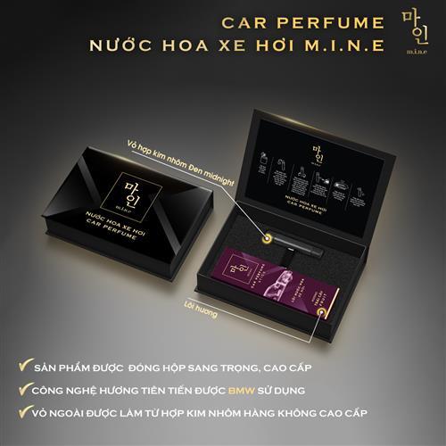 Nước hoa xe hơi Mine Đen - Hương Trái cây Mine Car Perfume Midnight - Fruit-duoc-ban-tai-Droppiimart