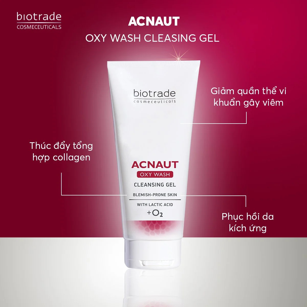 Gel rửa mặt Acnaut Oxy Wash Cleansing Gel - 4